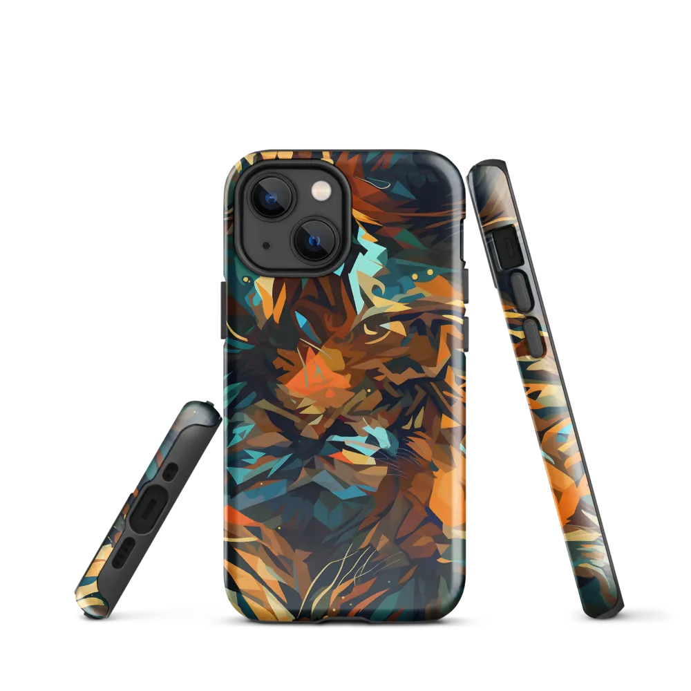 Wild Symphony: Abstract Tigers | Phone Case |  13 mini | Tough Case | Glossy