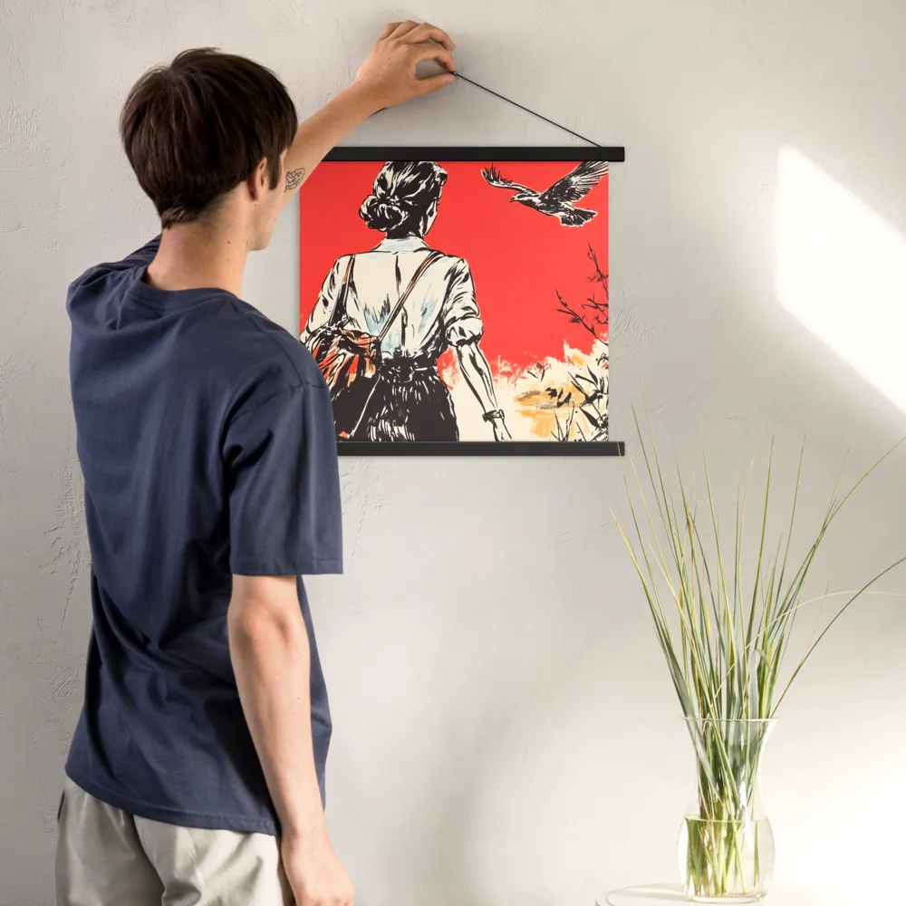 Journey Beyond the Horizon | Poster With Black Wood Hanger | 18″×18″