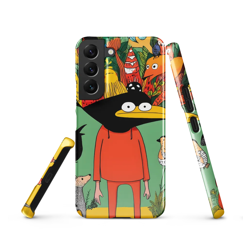 Whimsical Encounter in a Colorful Jungle