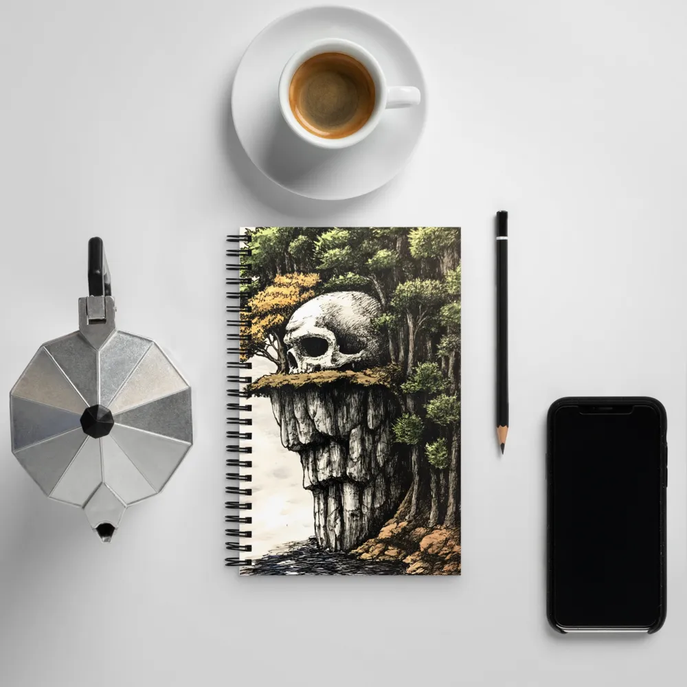 The Whispering Skull: A Surreal Encounter with Nature | Spiral Notebook