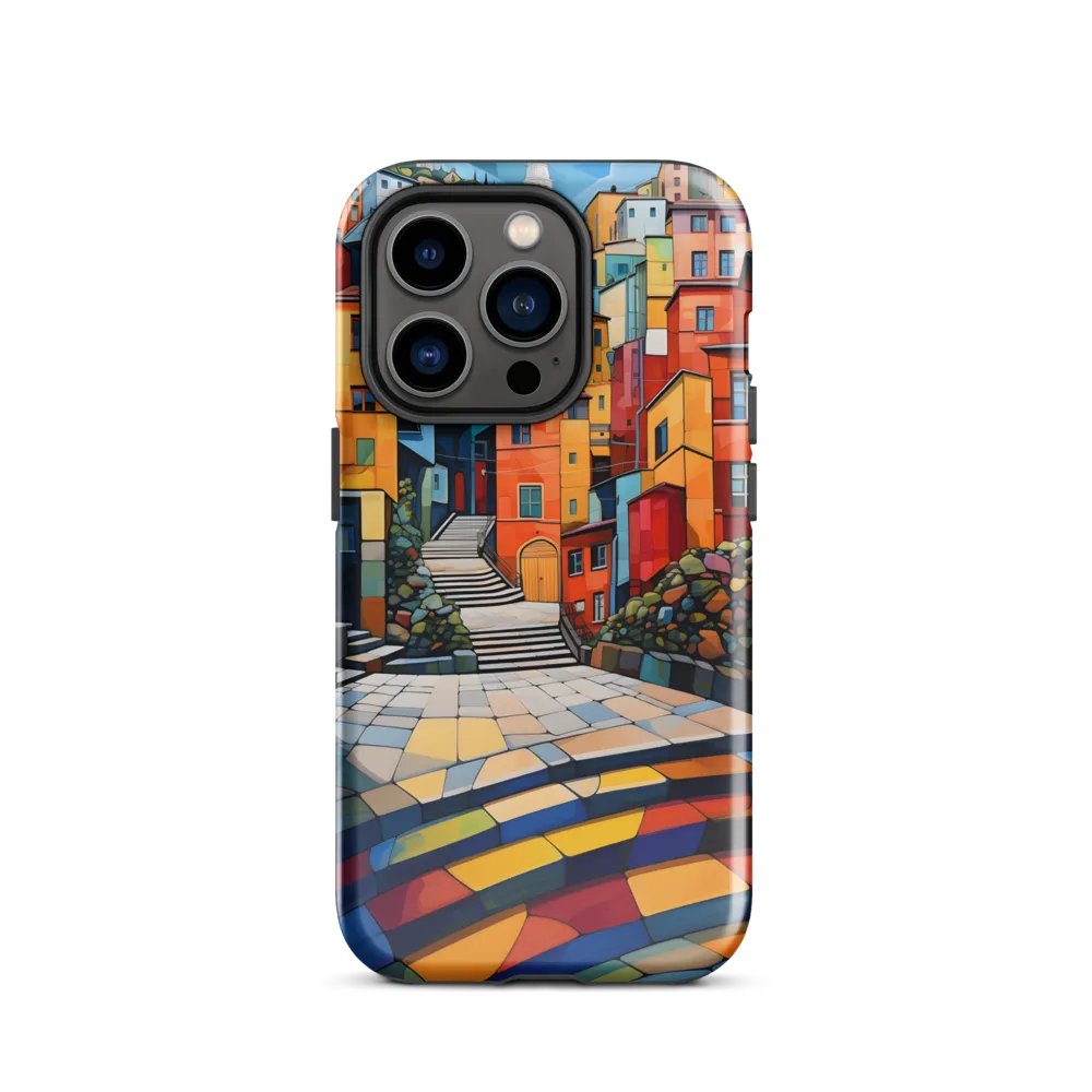 Vibrant Village: A Cubist Journey