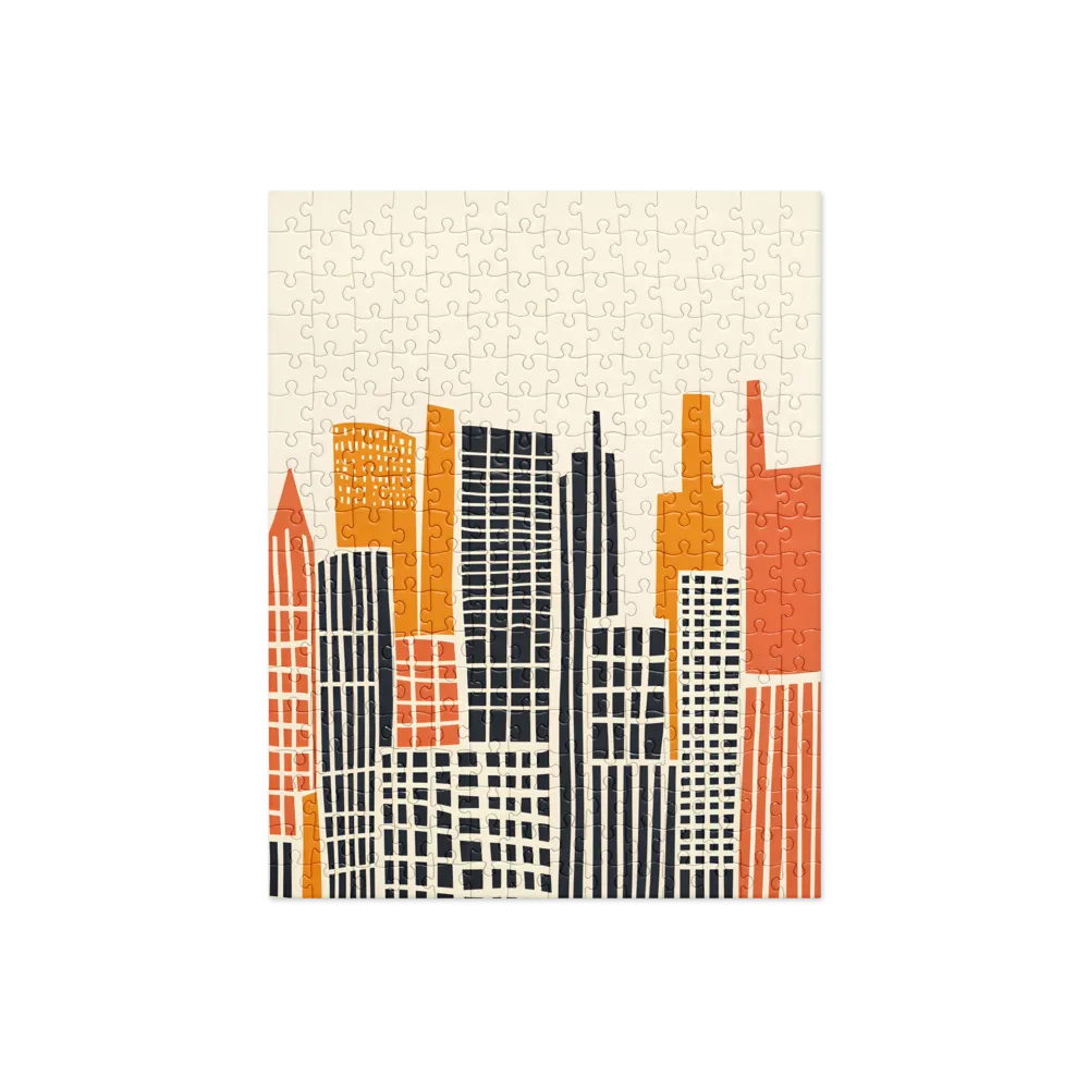 Urban Rhythms: A Graphic Cityscape | Jigsaw Puzzle | 252/520 pieces