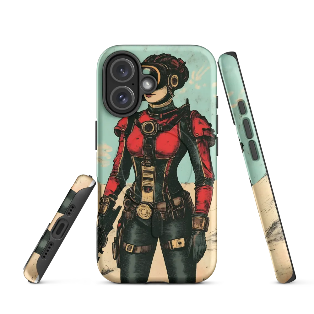 Futuristic Explorer: A Steampunk Adventure | Phone Case |  16 | MagSafe® Tough Case | Matte