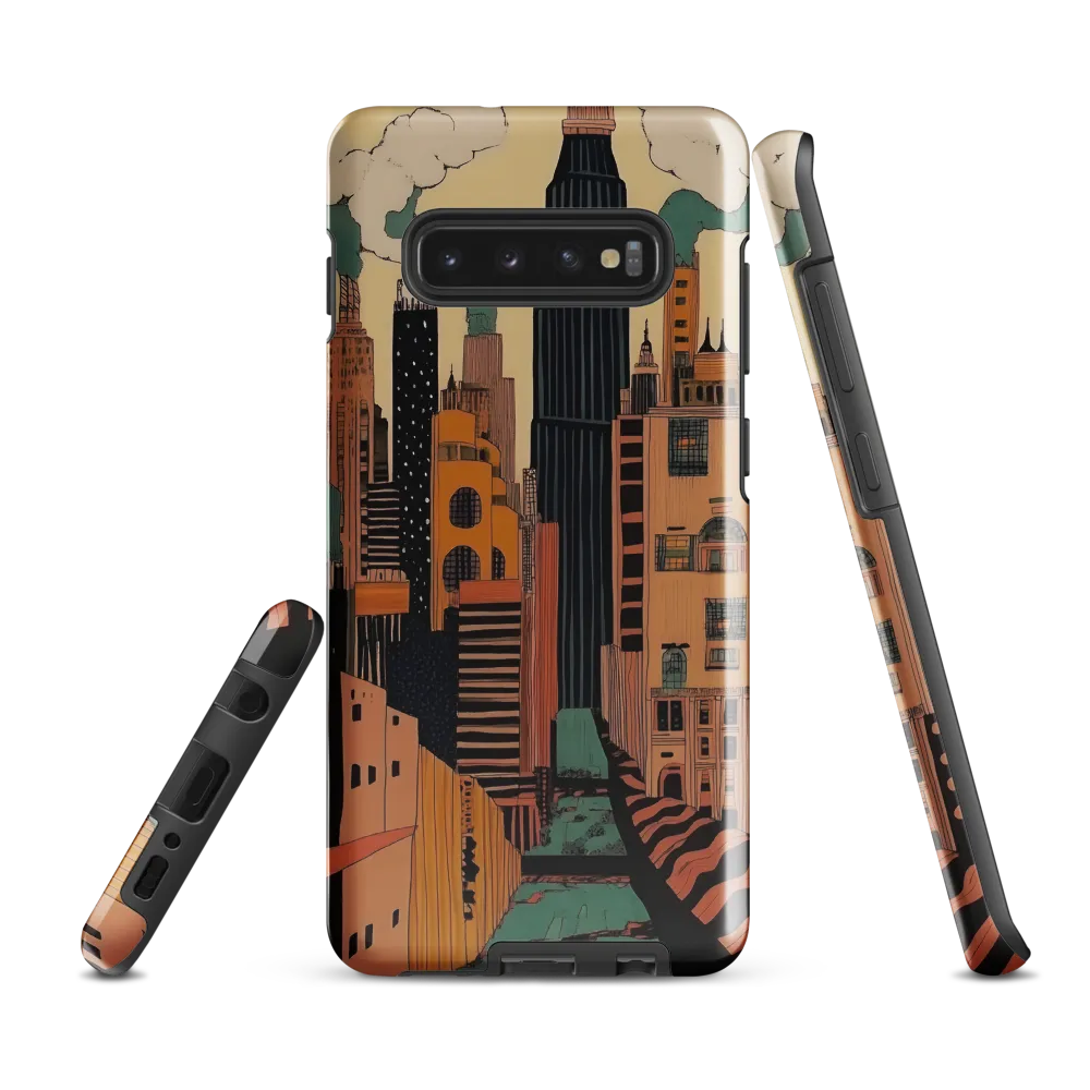 Urban Symphony in Ink | Phone Case |  S10 Plus | Tough Case | Glossy