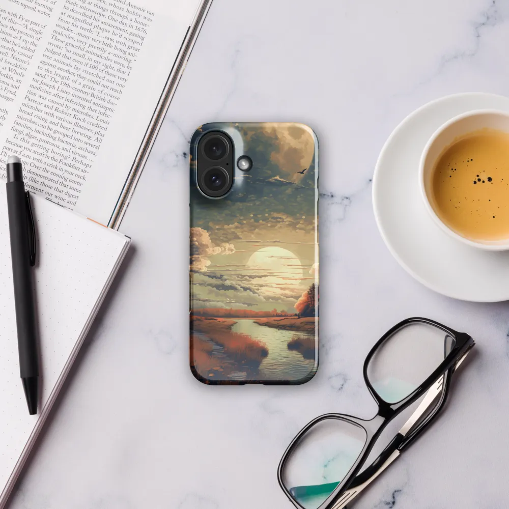 Whispers of Dusk: A Tranquil River Landscape | Phone Case