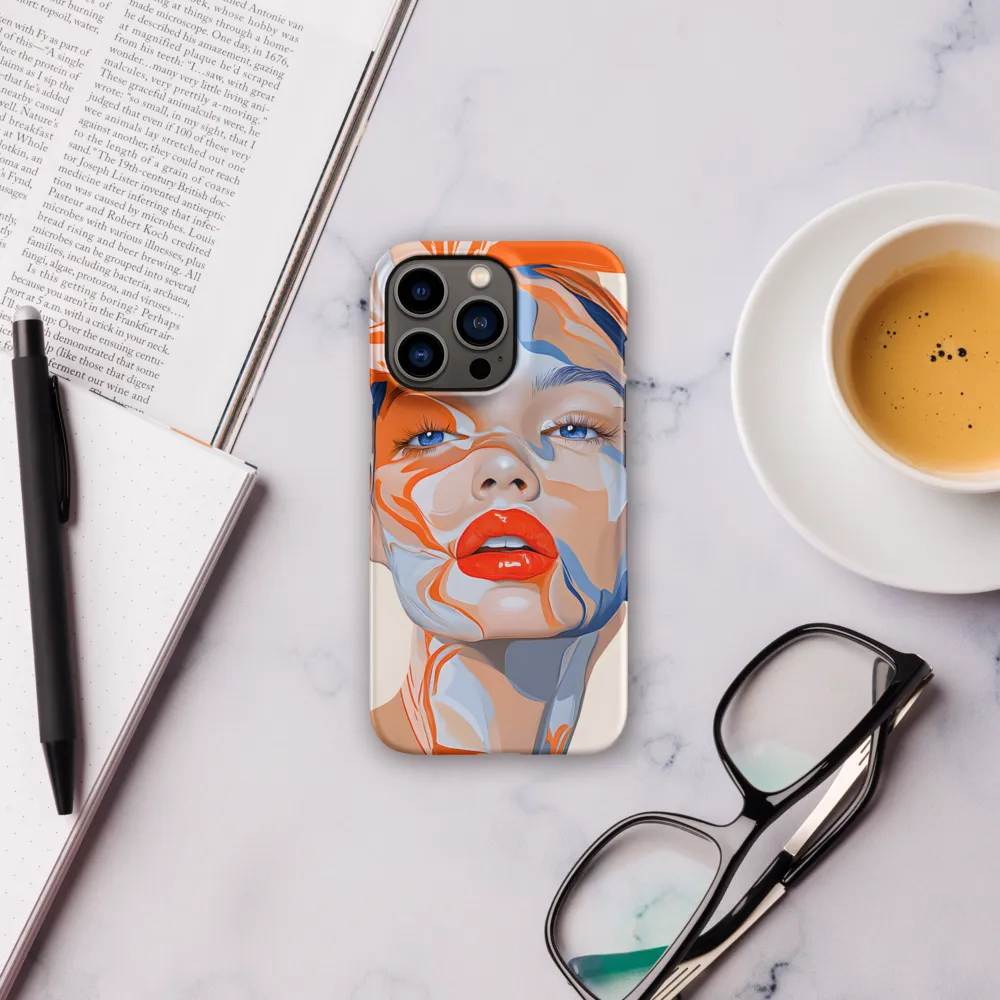 Chromatic Veils — Portrait in Orange and Blue