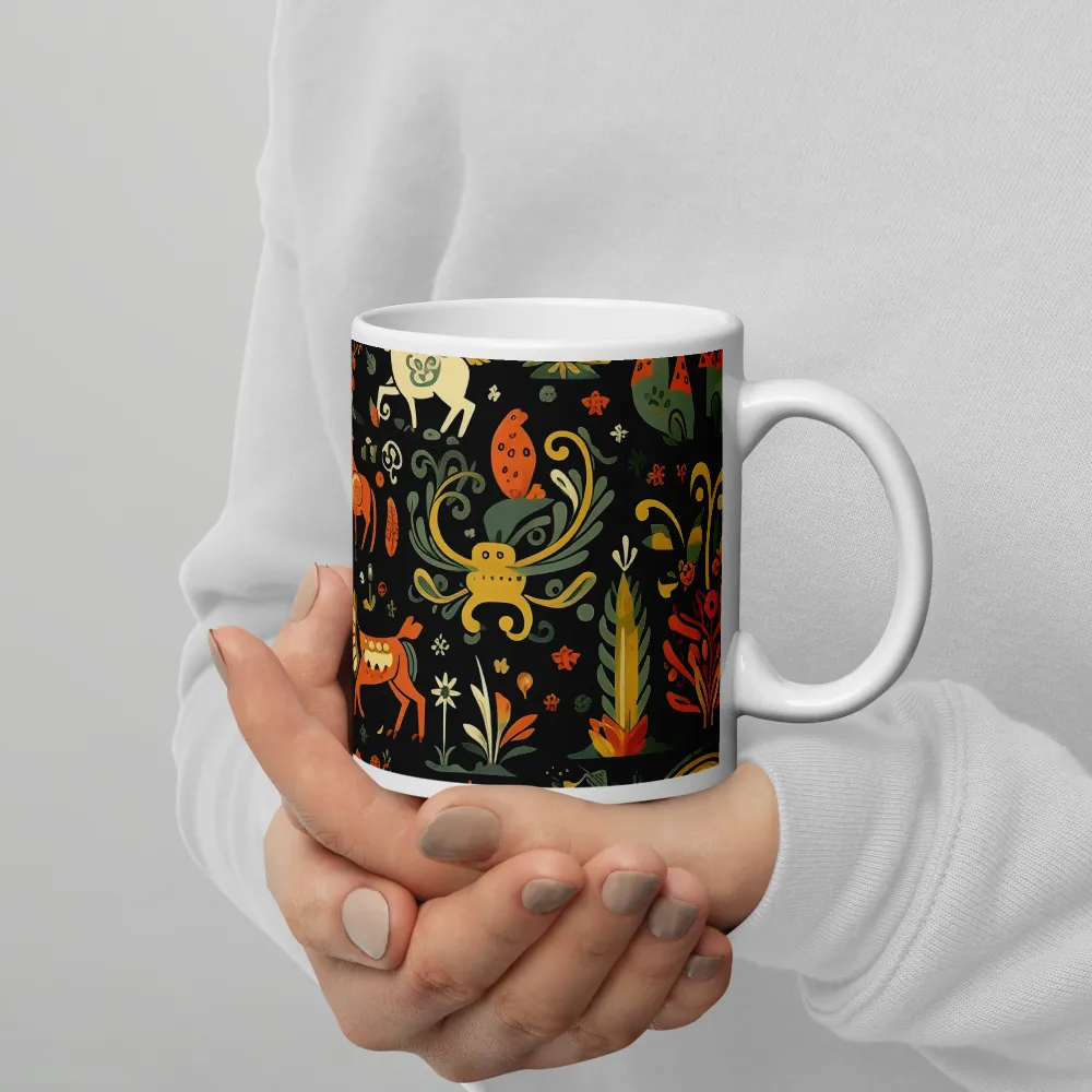 Whimsical Forest: A Folk Art Journey | Mugs | Multiple Sizes & Colors