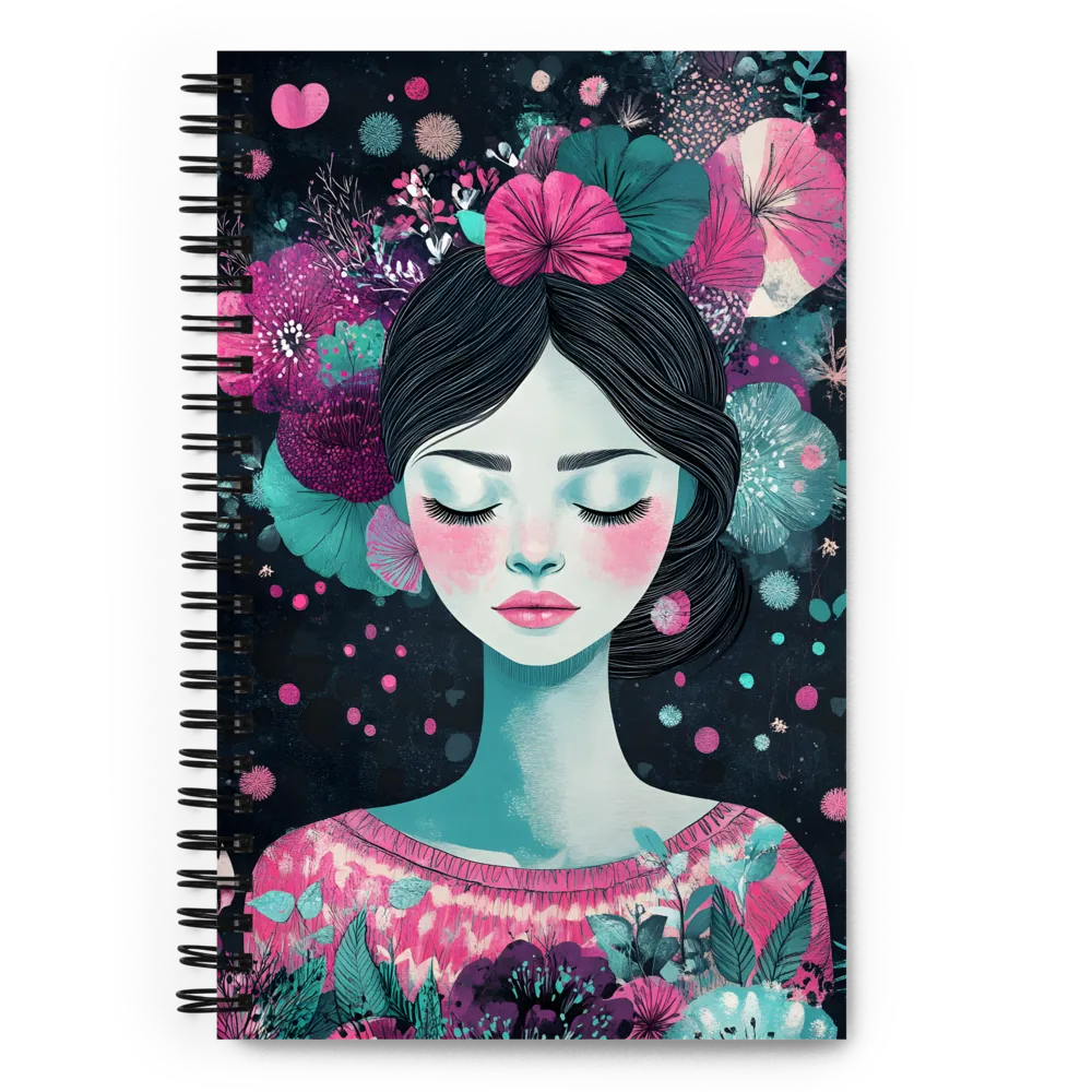 Embrace of Floral Serenity | Spiral Notebook