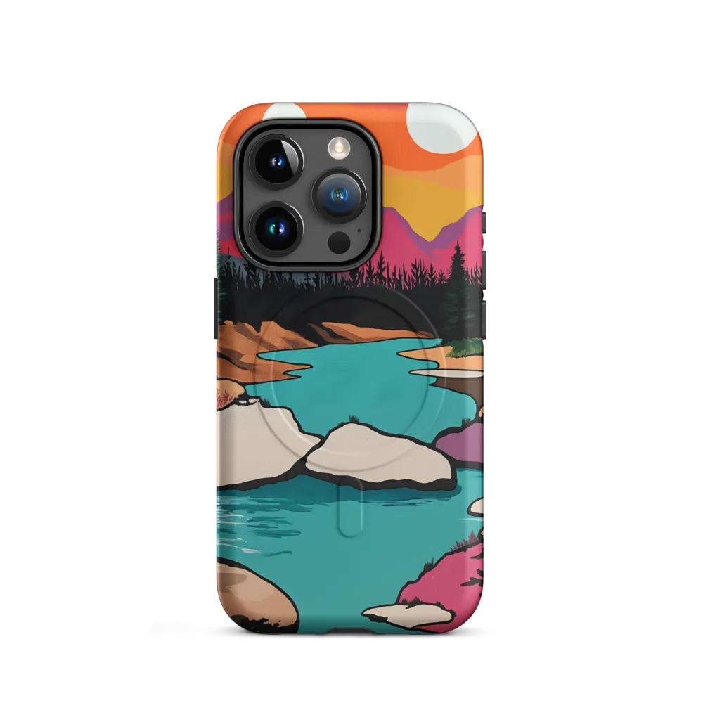 Dual Suns Over Serene Waters | Phone Case |  15 Pro | MagSafe® Tough Case | Matte