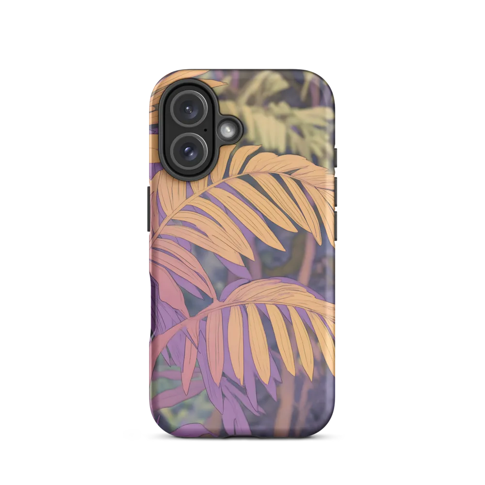 Harmonious Leaves in Digital Twilight | Phone Case |  16 | Tough Case | Matte