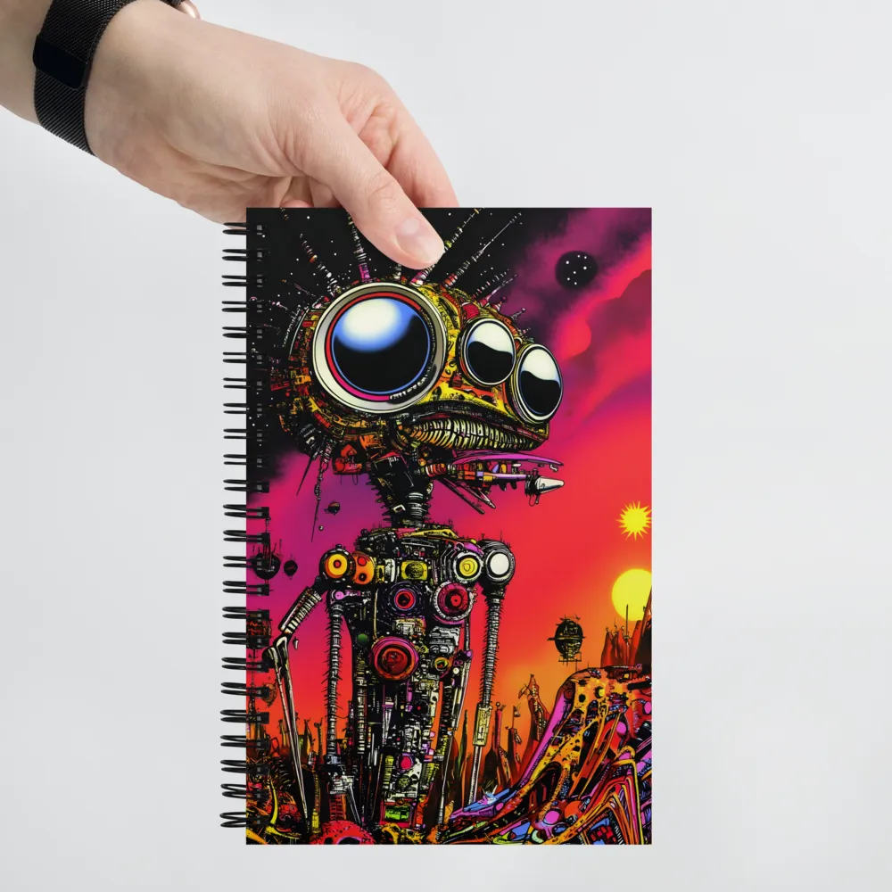 Futuristic Sentinel | Spiral Notebook