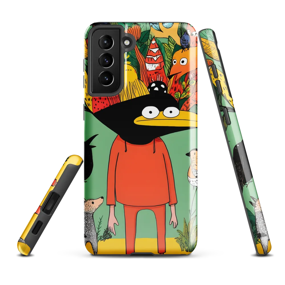 Whimsical Encounter in a Colorful Jungle