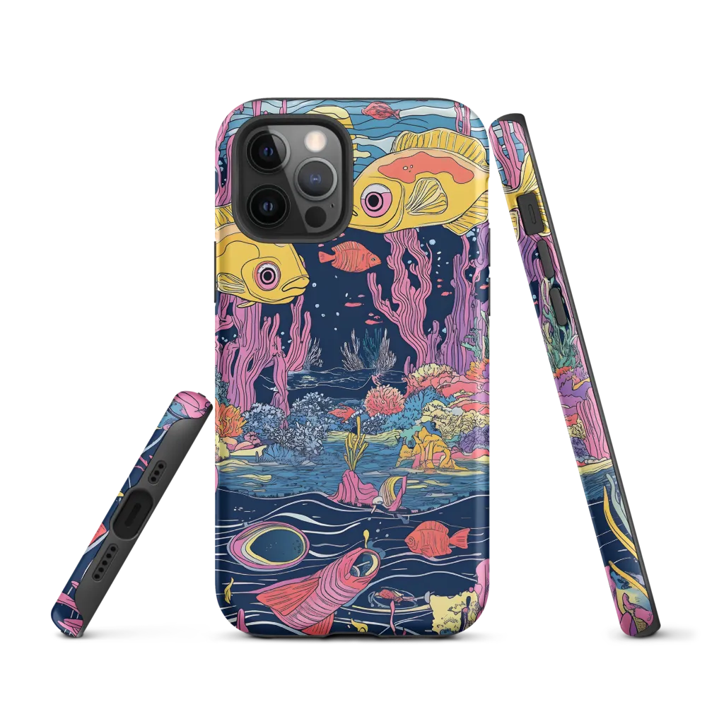 Underwater Dreamscape: A Playful Encounter | Phone Case |  12 Pro | Tough Case | Matte