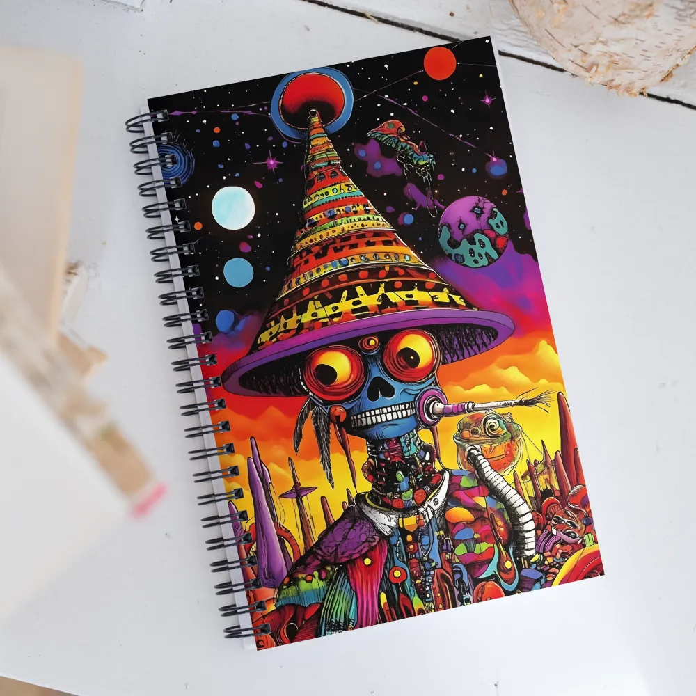 Cosmic Skeleton: A Journey Beyond | Spiral Notebook