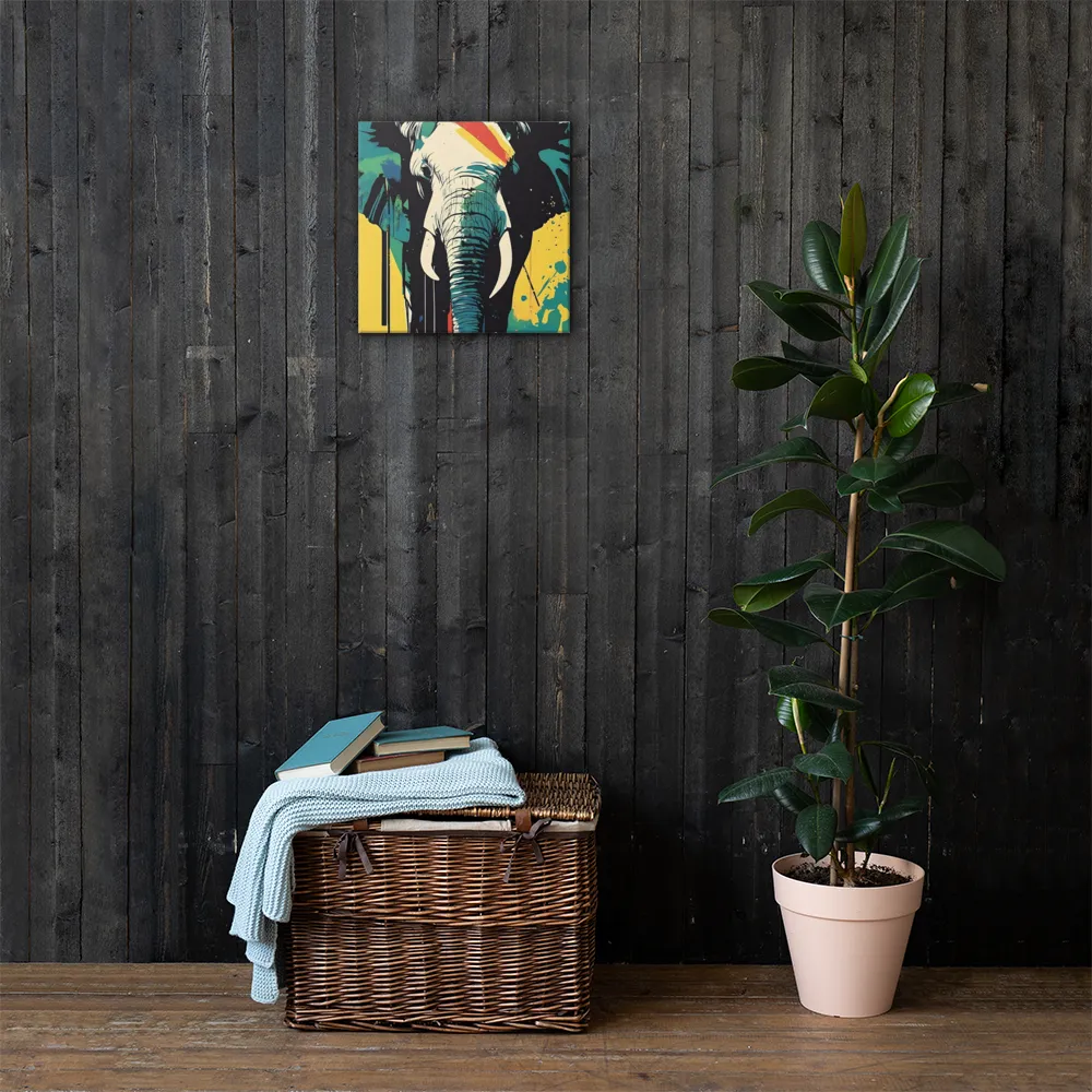 Elegance of the Wild: A Colorful Harmony | Canvas | 16″×16″