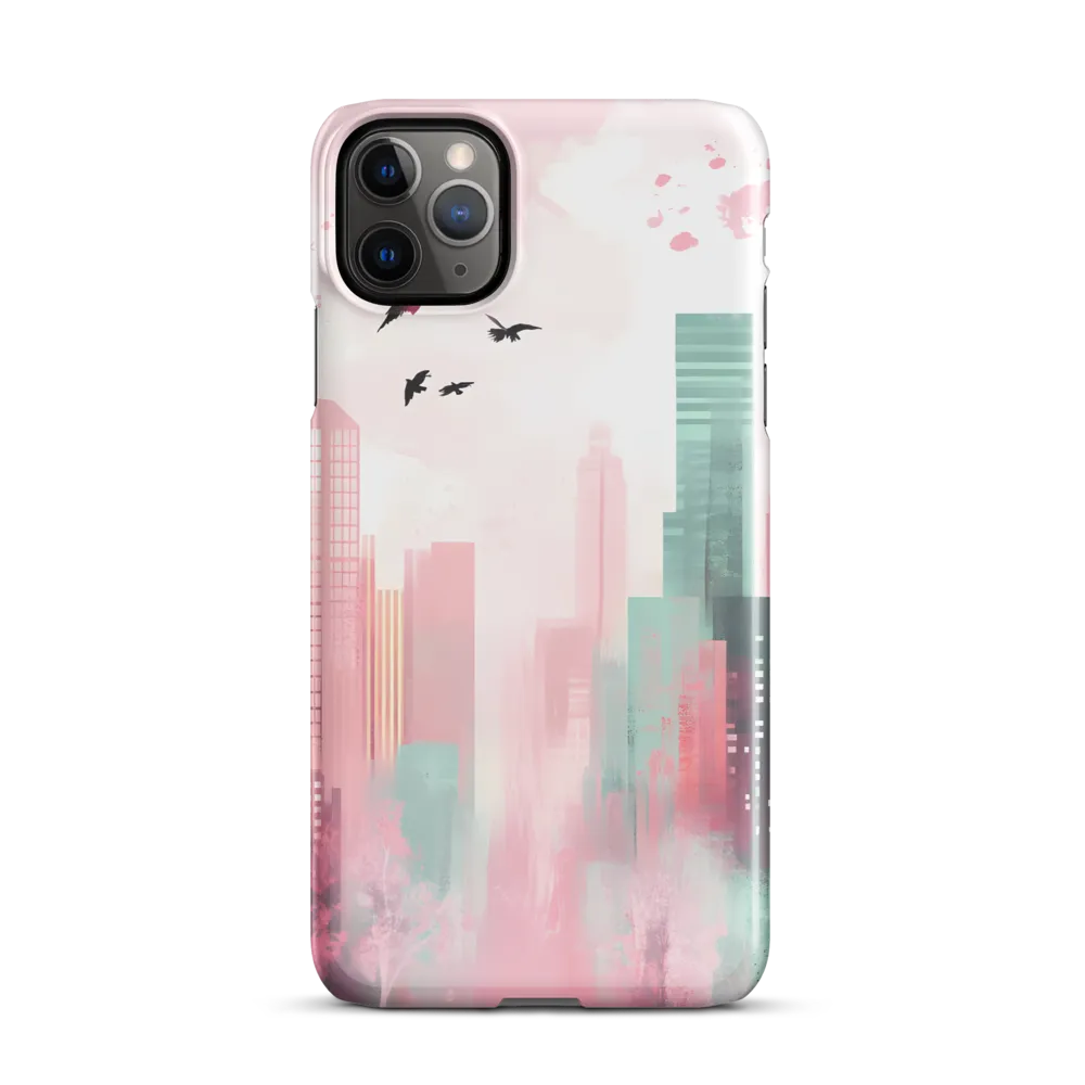 Dreamy Cityscape in Pink and Cyan | Phone Case |  11 Pro Max | Snap Case | Glossy