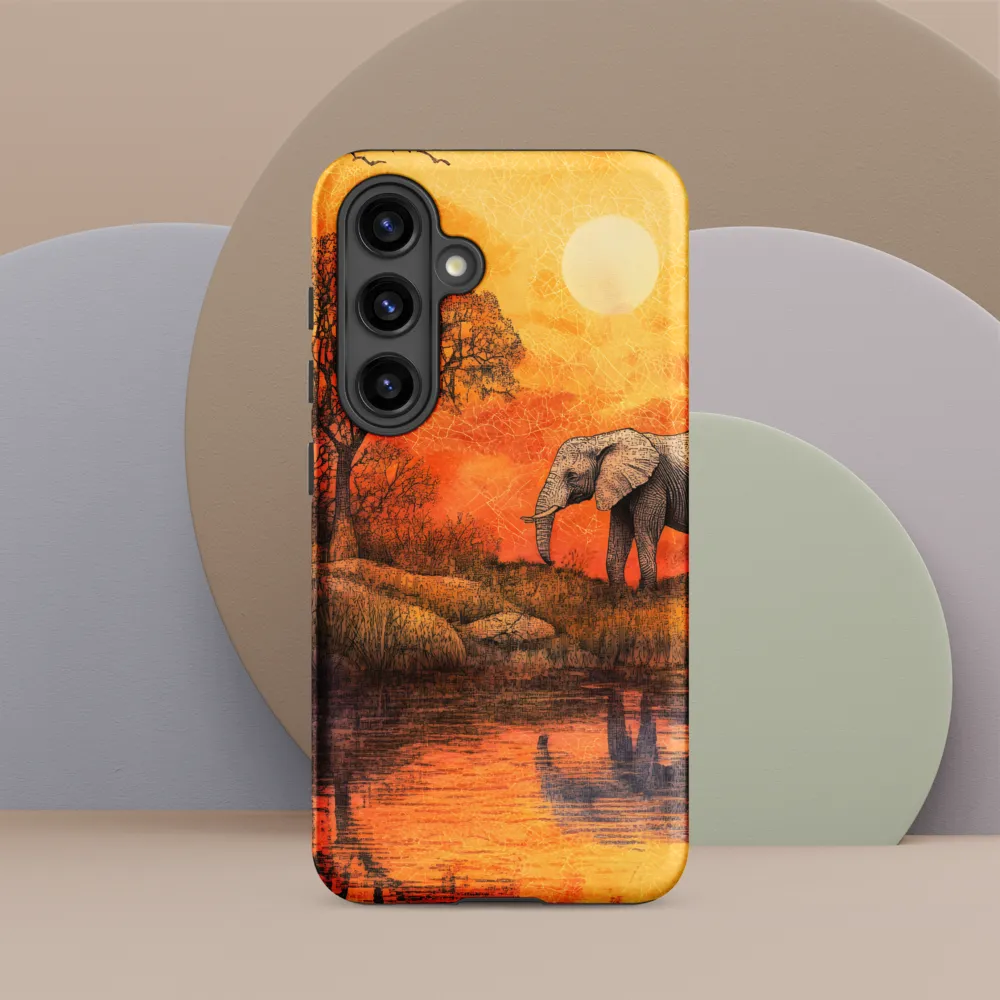 Elephant's Serenity at Dusk