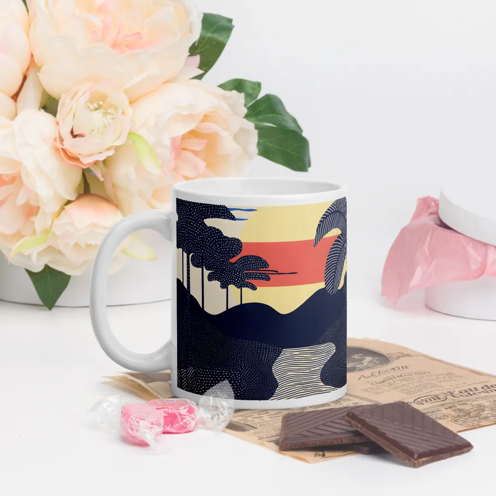 Tranquil Sunset in Modern Minimalism | Mugs | Multiple Sizes & Colors