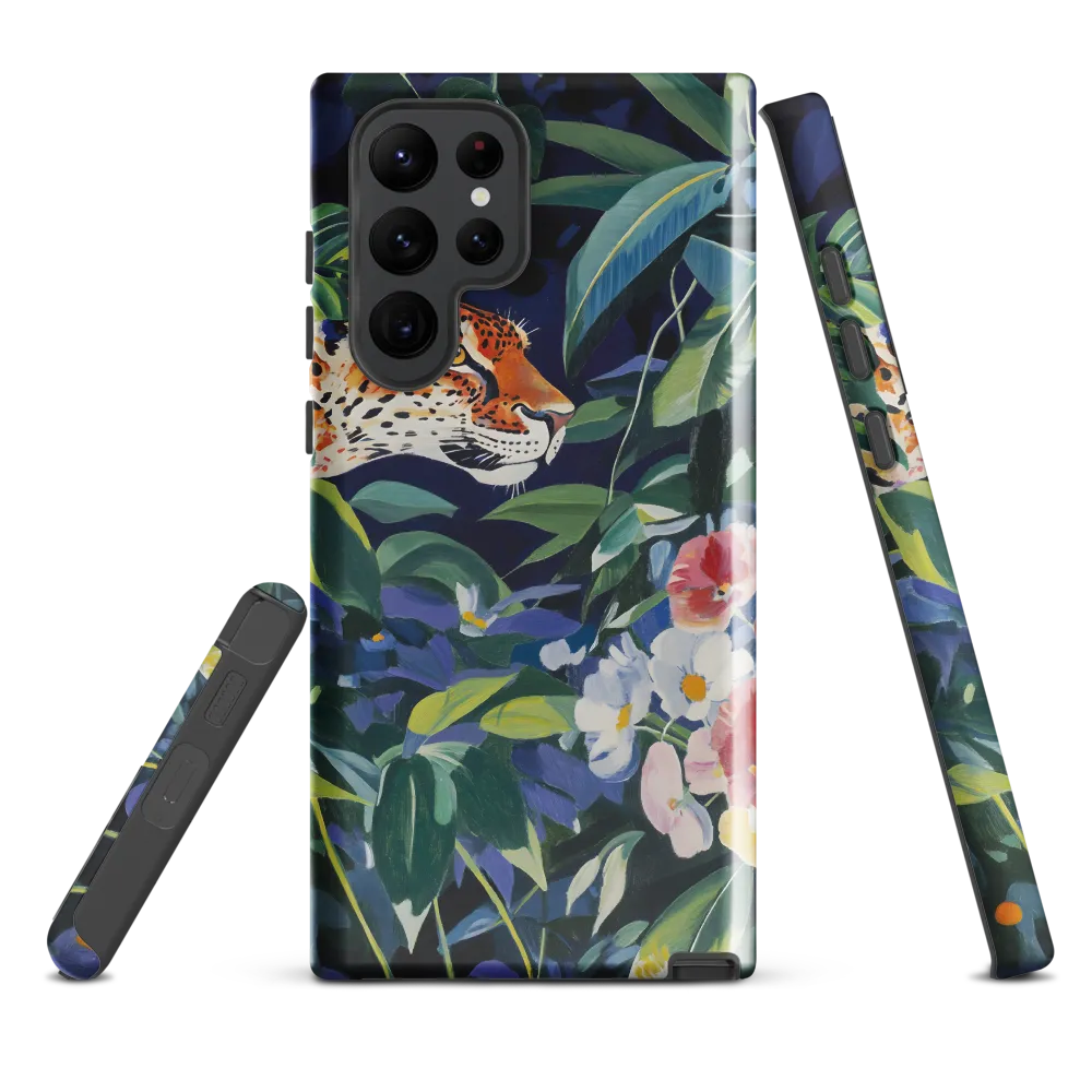 Hidden Majesty: The Jaguar Amongst Tropical Splendor | Phone Case |  S22 Ultra | Tough Case | Glossy