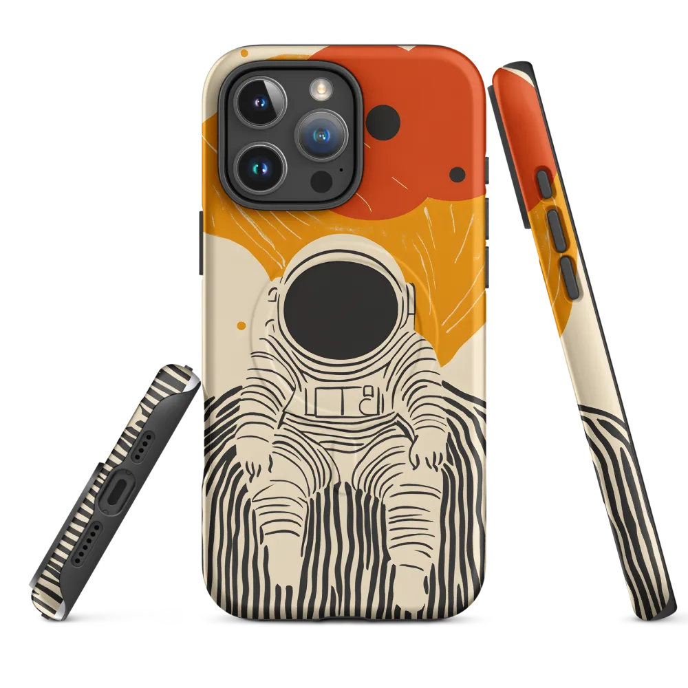 Astronaut in Cosmic Thoughts | Phone Case |  16 Pro Max | MagSafe® Tough Case | Matte