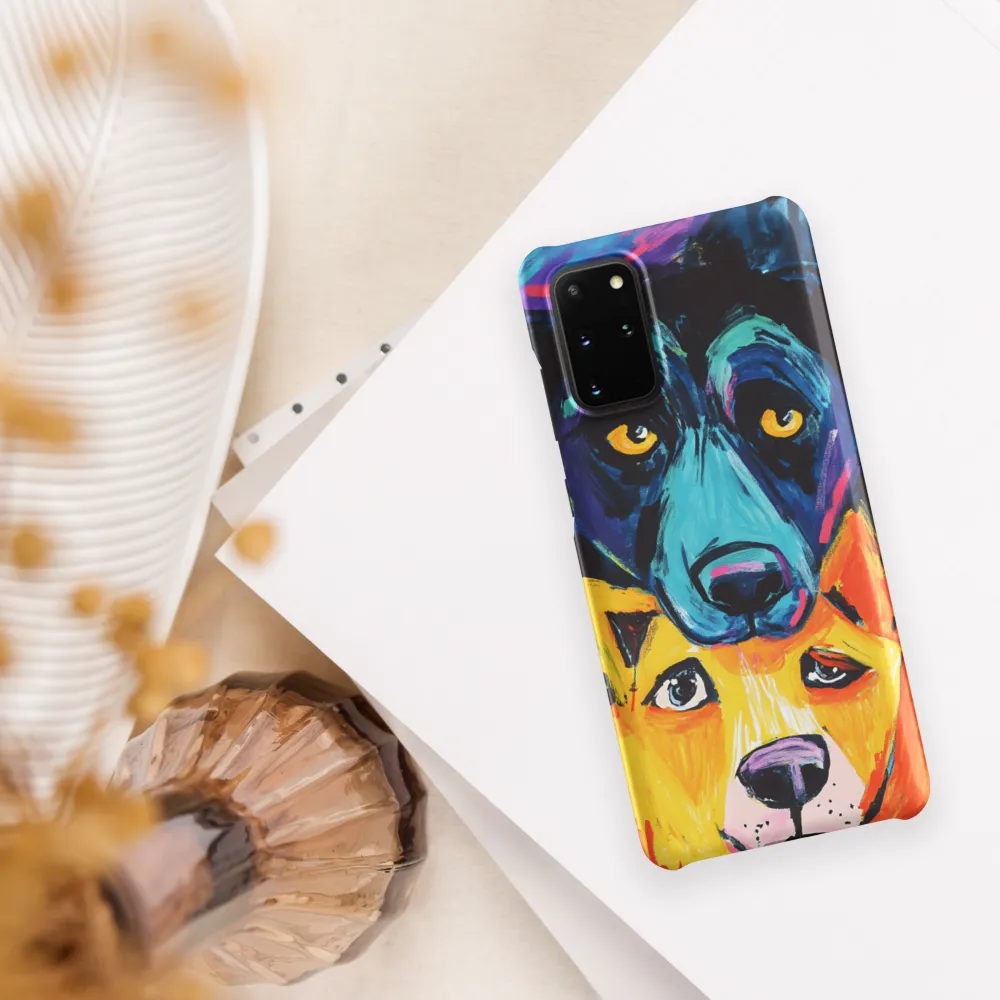 Vibrant Companions: An Expression of Canine Spirit | Phone Case |  S20 Plus | Snap Case | Matte
