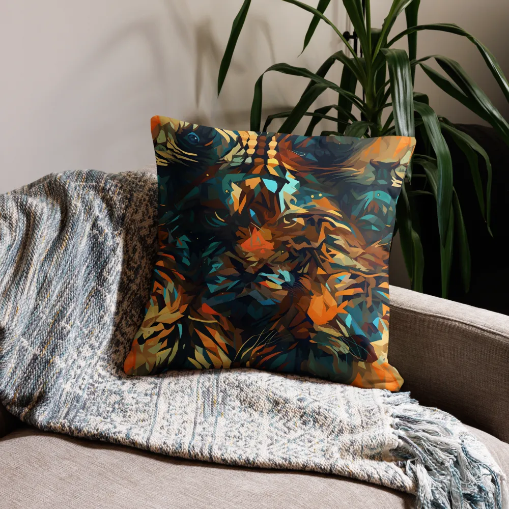 Wild Symphony: Abstract Tigers | Pillow & Pillow Case | Multiple Sizes