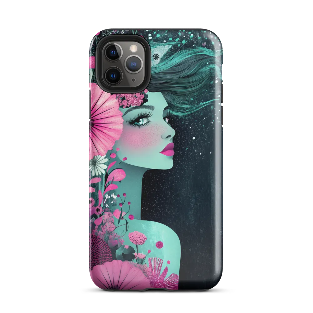 Floral Harmony: Portrait of Serenity | Phone Case |  11 Pro Max | Tough Case | Glossy