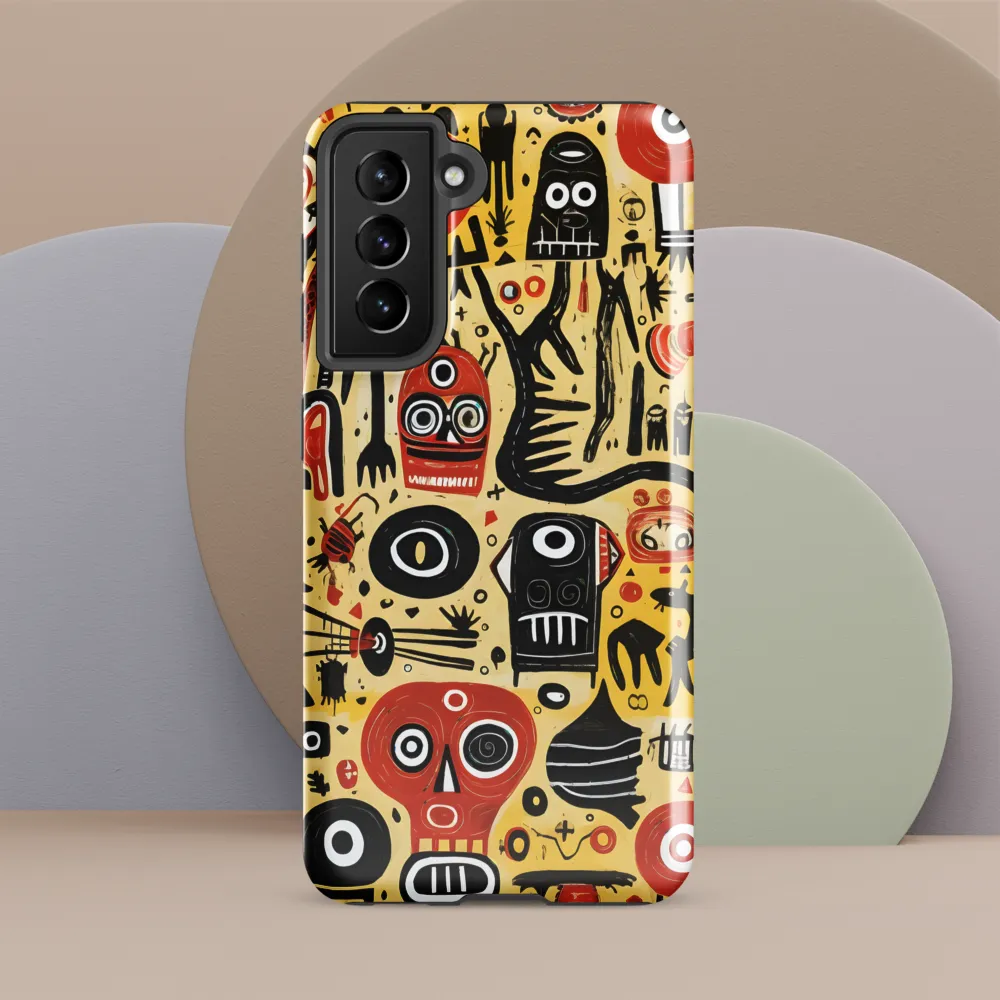 Abstract Encounters: A Dance of Faces and Symbols