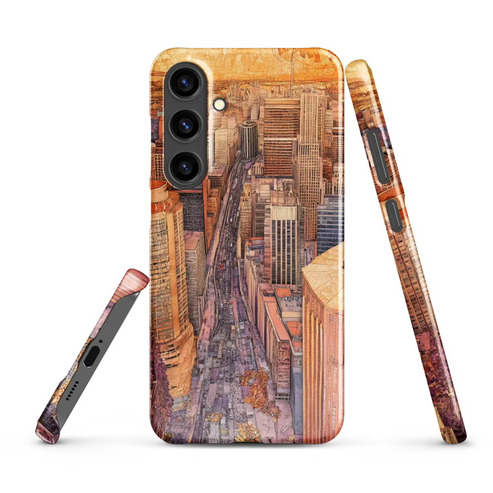 Mosaic Cityscape at Dusk