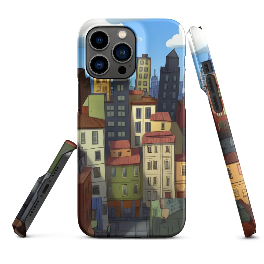 Urban Symphony: A Colorful Cityscape | Phone Case |  14 Pro Max | Snap Case | Matte