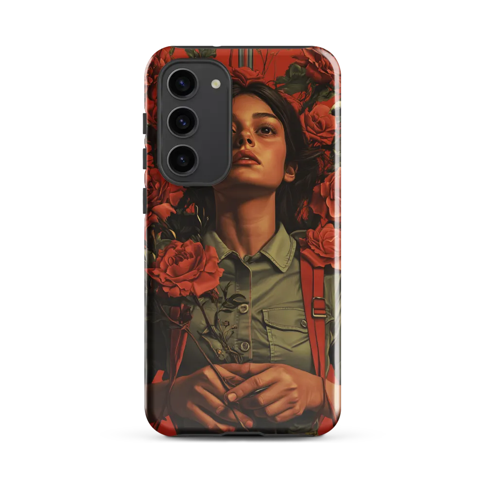 Harmony and Strength: A Portrait Among Roses