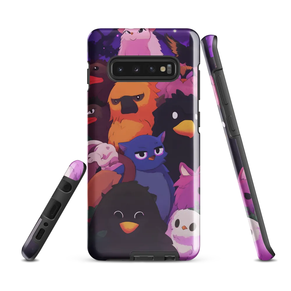 Whimsical Avian Gathering | Phone Case |  S10 Plus | Tough Case | Glossy