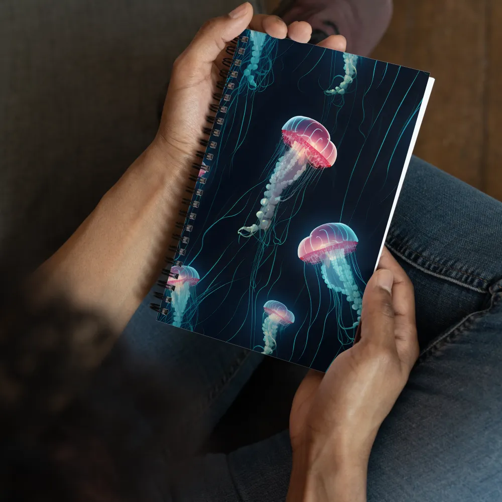 Ethereal Dance of Jellyfish | Spiral Notebook