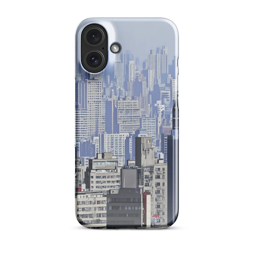 Urban Symphony: A Cityscape in Blues and Grays | Phone Case |  16 Plus | Snap Case | Glossy