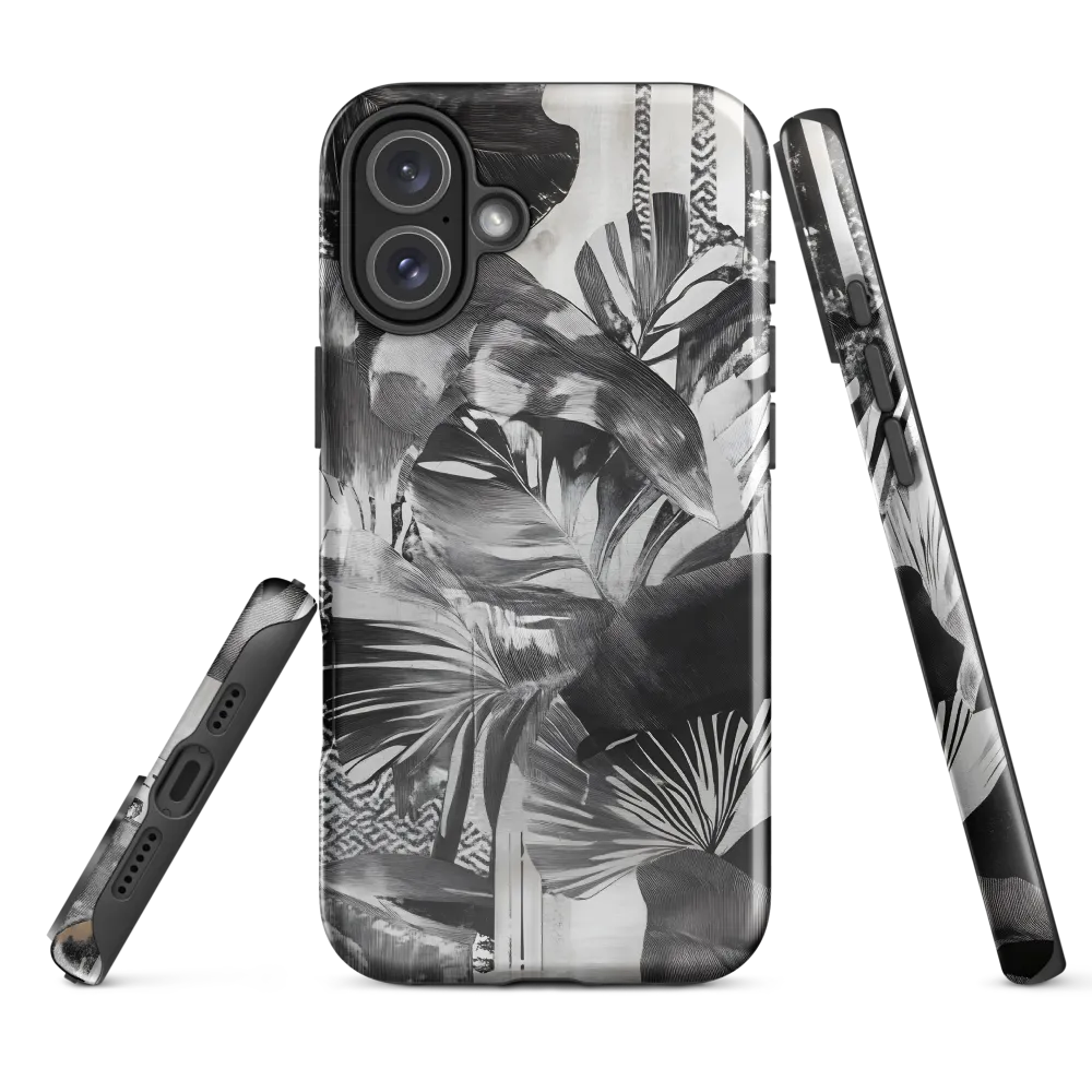 Monochrome Serenity in Tropical Foliage