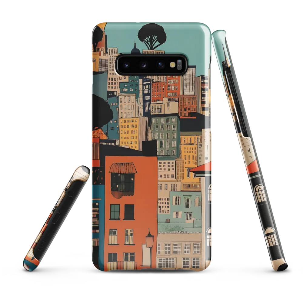 Urban Fusion: A Colorful Cityscape | Phone Case |  S10 Plus | Snap Case | Glossy