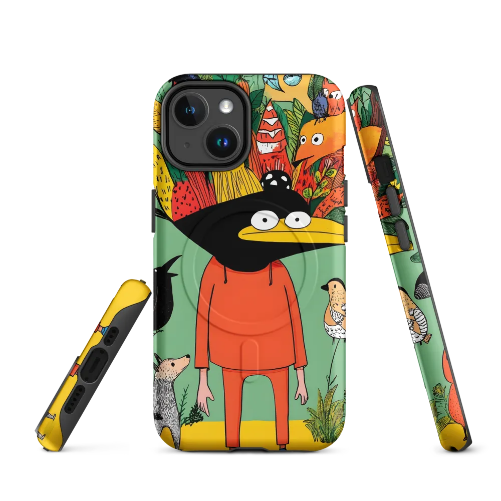 Whimsical Encounter in a Colorful Jungle