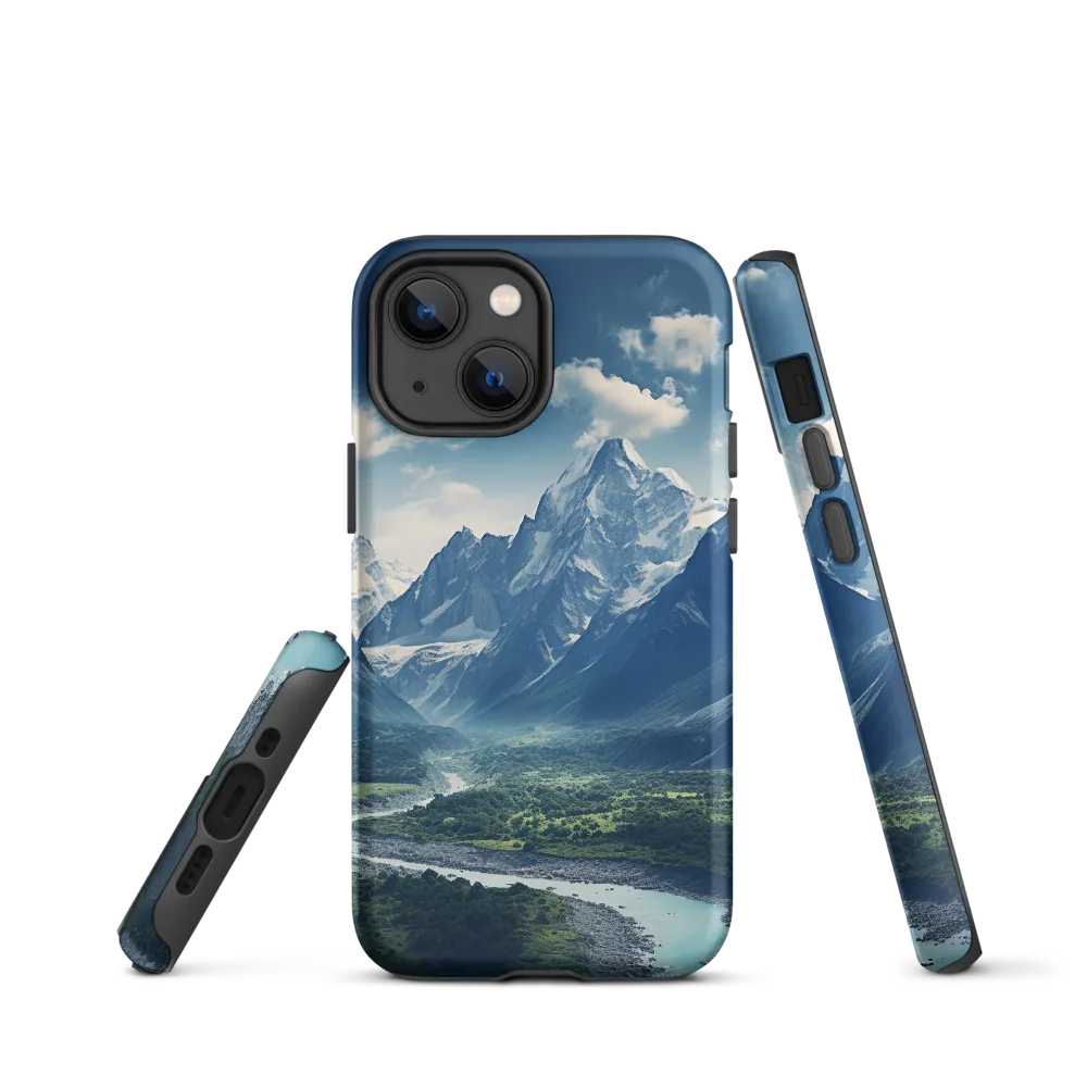 Majestic Serenity: A Landscape of Mountains and Rivers | Phone Case |  13 mini | Tough Case | Matte