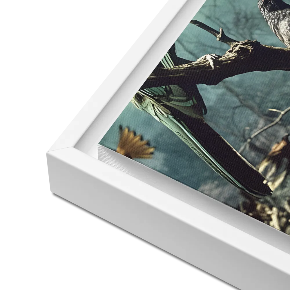 Whispers of the Avian Realm | Canvas with White Frame | 12″×16″