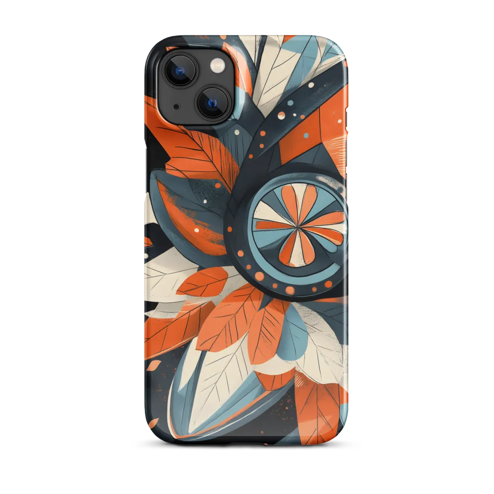Floral Symphony in Orange and Teal