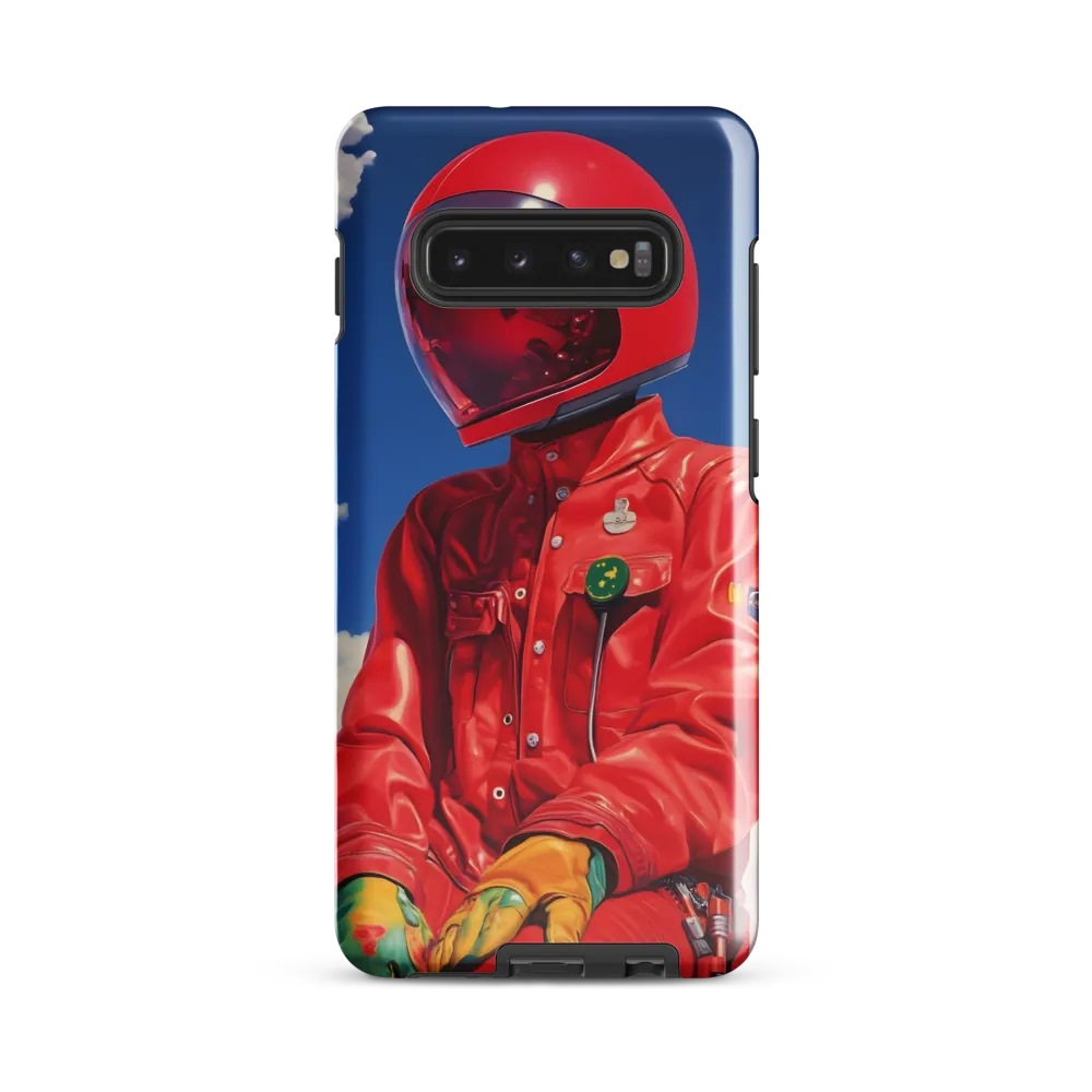 Astronaut in Crimson | Phone Case |  S10 Plus | Tough Case | Glossy