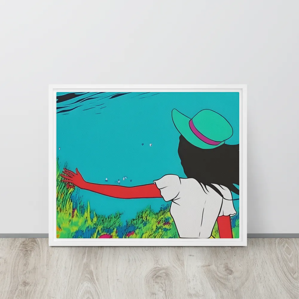 Whimsical Encounter | Canvas with White Frame | 16″×20″