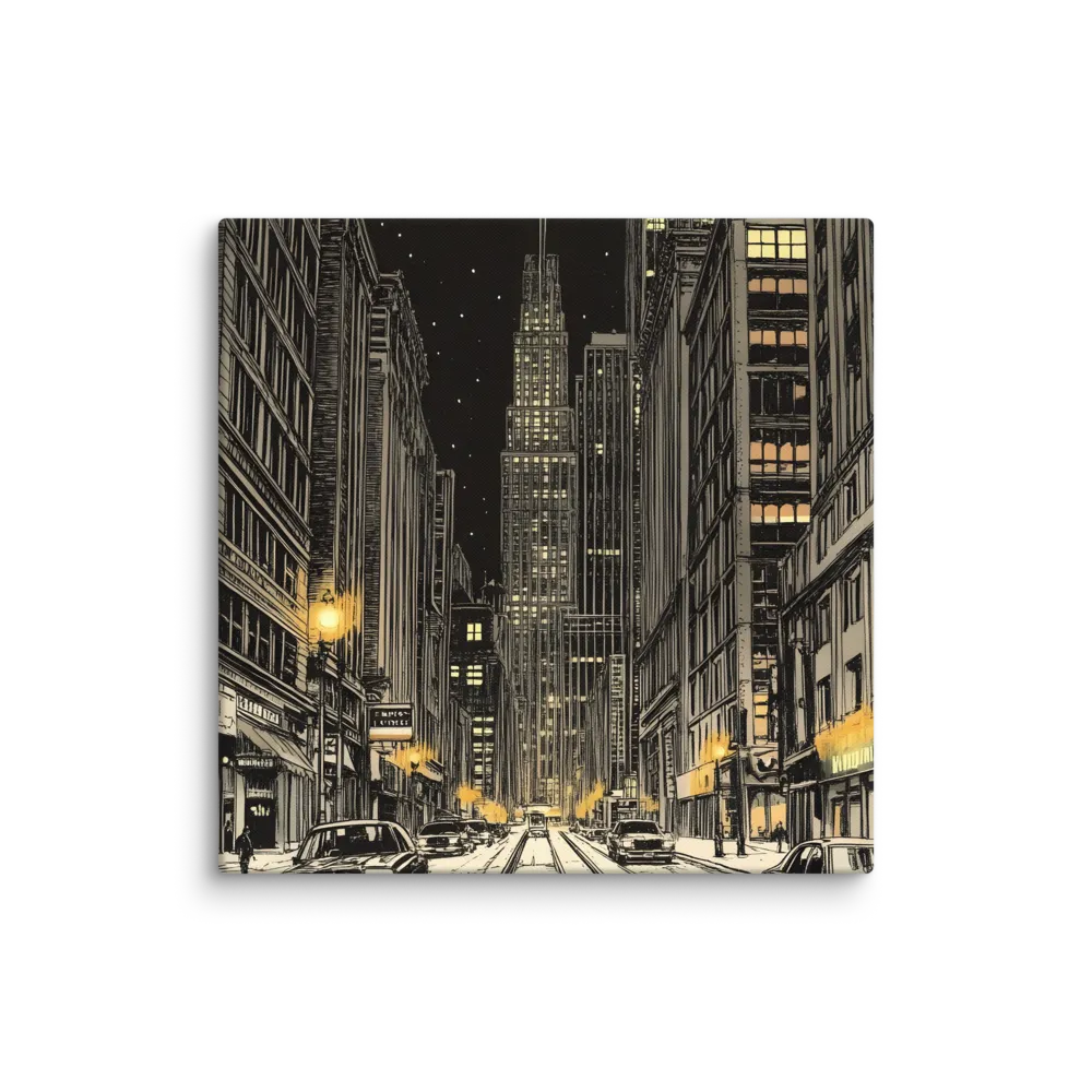 Whispers of the Night City | Canvas | 30″×30″