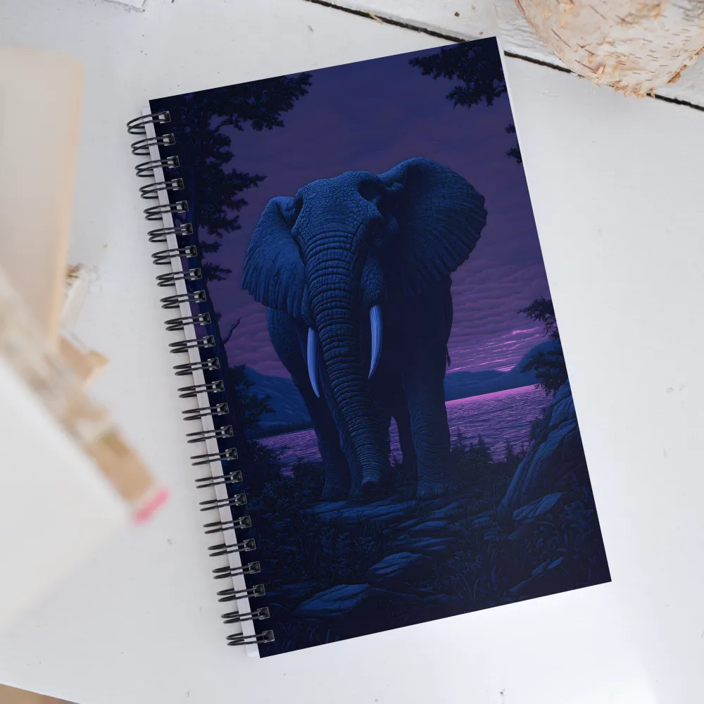 Majestic Twilight: The Guardian of the Night | Spiral Notebook