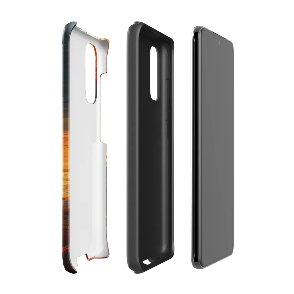 Ethereal Sunset: A Serene Landscape in Flowing Forms | Phone Case |  S20 | Tough Case | Glossy