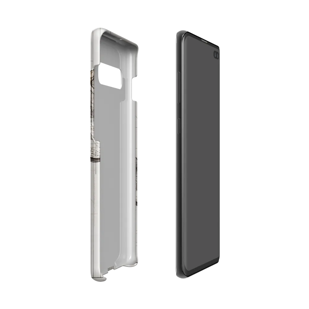 Geometric Harmony: The Essence of Wolves | Phone Case |  S10 | Snap Case | Matte