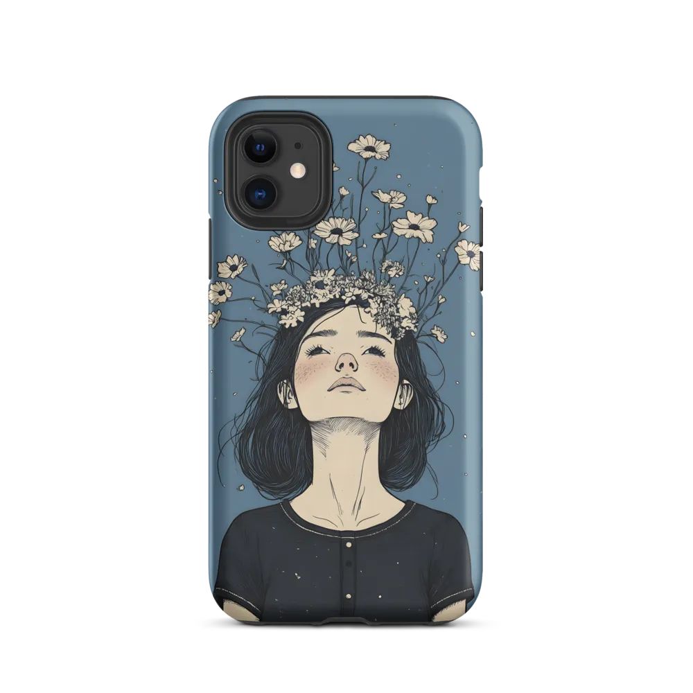 Floral Serenity: A Portrait of Tranquility | Phone Case |  11 | Tough Case | Matte