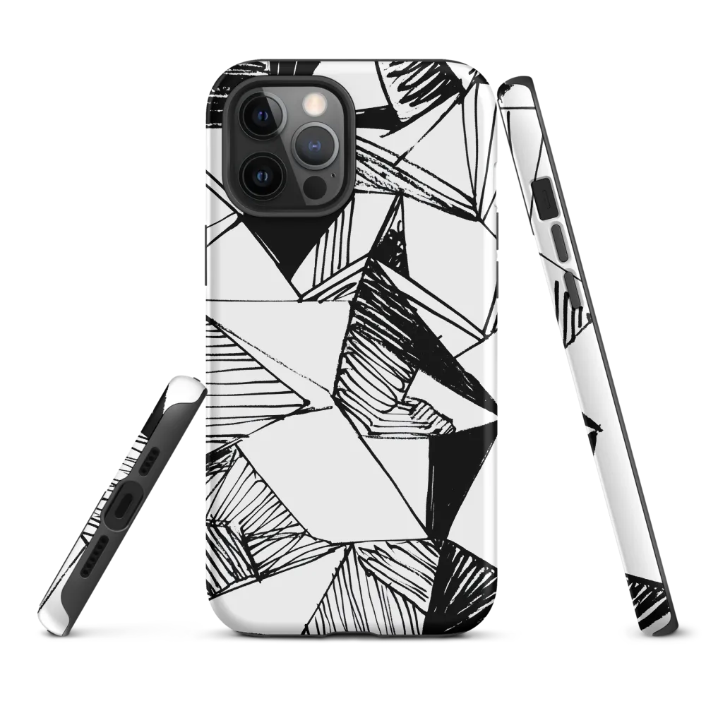 Dynamic Geometry in Ink | Phone Case |  12 Pro Max | Tough Case | Matte