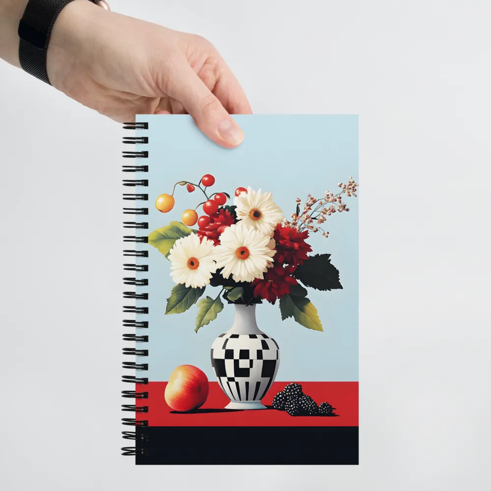 Floral Symphony: A Modern Still Life | Spiral Notebook