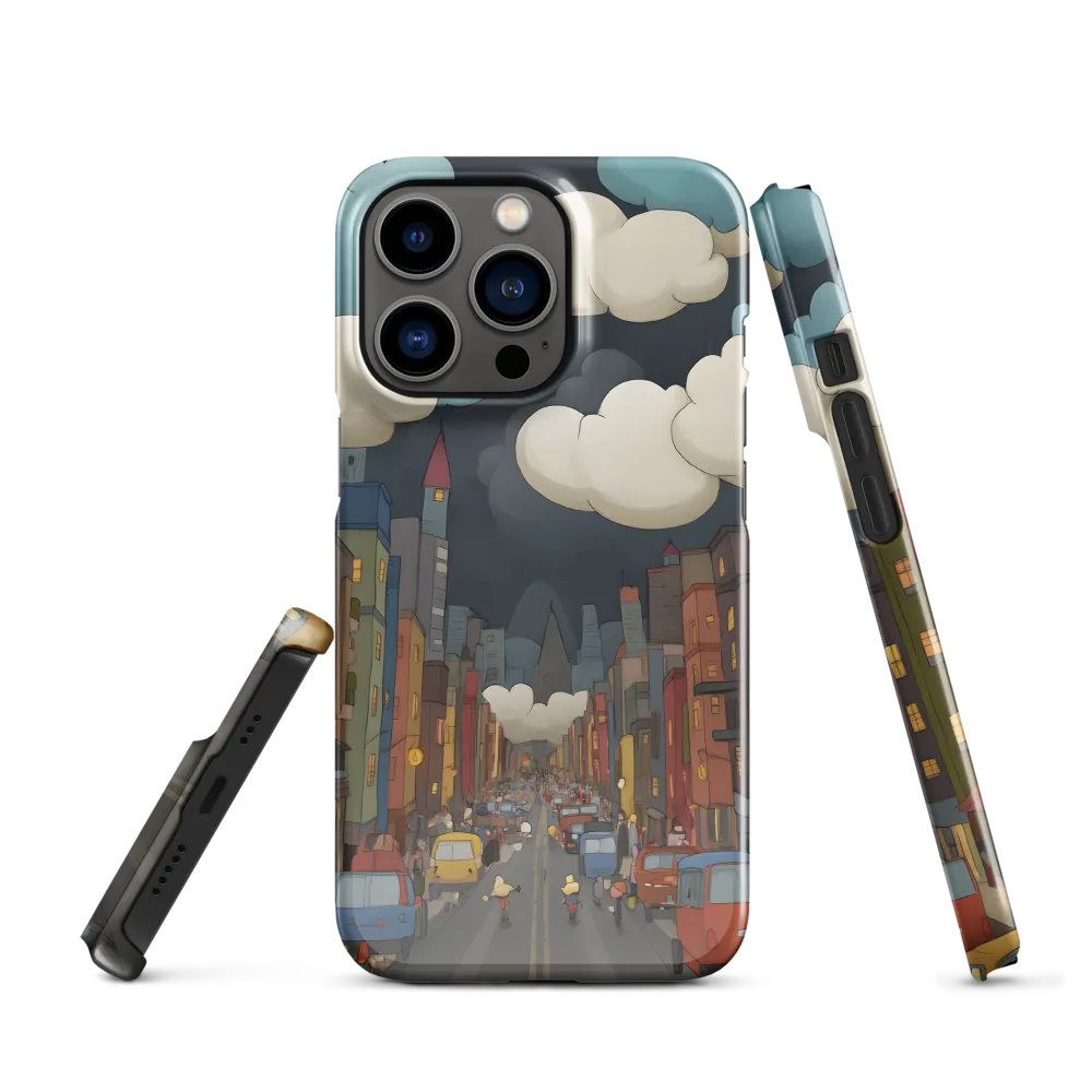 Urban Symphony: A City Awakens at Dusk | Phone Case |  13 Pro | Snap Case | Glossy